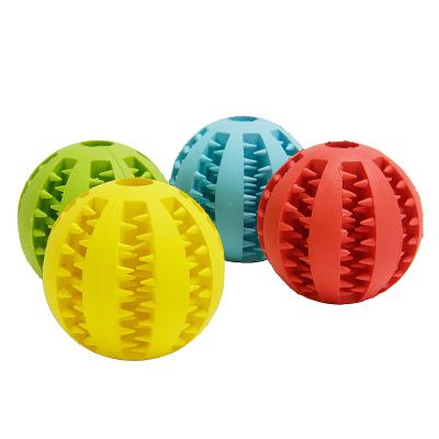 China Viable Clean Dog Ball Silicone Dog Teeth Pet Training Tug Puppy Treat Chew Toys For Toothbrush Cleaning for sale