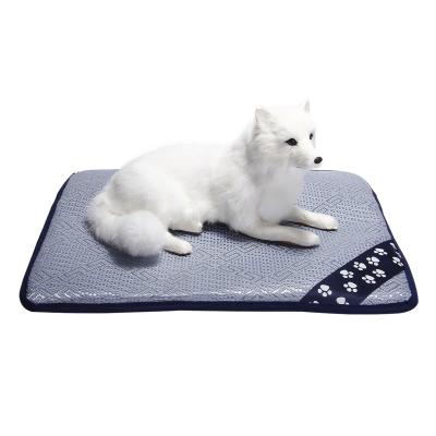 China Cool Dog Ice Silk Cooling Mat Summer Ice Pad Pet Dog Cooling Mat With Extra Large Size for sale