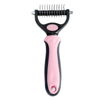 China Double Side Pet Cleaning Comb Hair Knot Removal Comb Pet Accessories Viable Grooming Massager for sale