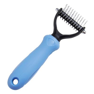 China Professional Pet Viable Removal Rake Brush Pet Grooming Comb for Small Medium Large Dogs Cats for sale