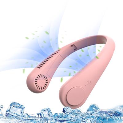 China Neck Cooling Portable Rechargeable Personal Cute Battery Rechargeable Handheld Handfree Ice Wind Fan Multicolor Handheld Usb Light Up Pocket Mini Fan for sale