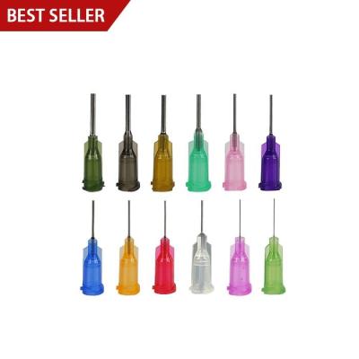 China Portable Professional Plastic Industrial Syringe Applicator Manufacturer Product Factory 0.5inch Flat Needle Dispensing Blunt Nozzle Tips for sale