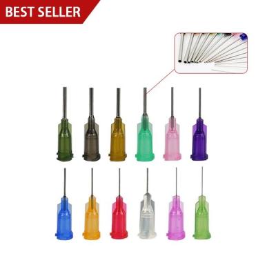 China Wholesale 18G 22G 24G 25G 26G 28G 30G 32G Luer Lock Portable Industrial Plastic Cannula 0.5inch Syringe Piercing Tips Dispensing Needles for sale