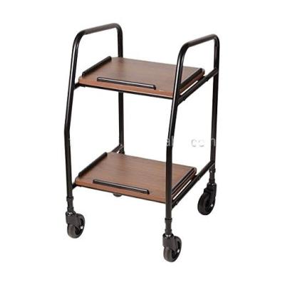 China Modern Adjustable Height Trolley with wooden tray for sale