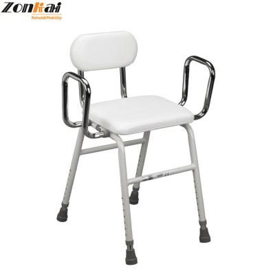 China Adjustable (height) Adjustable Height Stool with Back and Arms White for sale