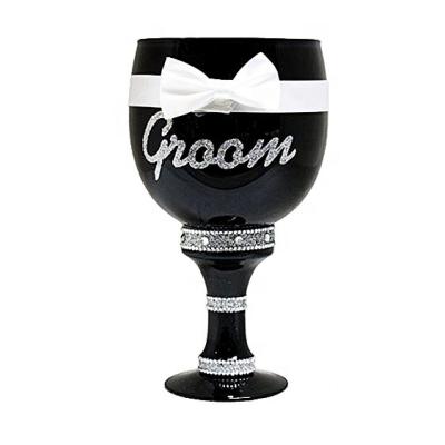 China Viable Durable Design Sense Personalized Cup Bow Tie Adorn Cup High Quality Fashion Black Groom Pimp Cup for sale