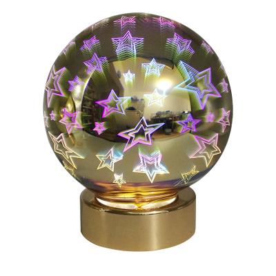 China High Quality Modern Decorative Crystal Glass Ball Halloween Crystal Ball Magic Crystal Ball Designed Wall Lamp for sale