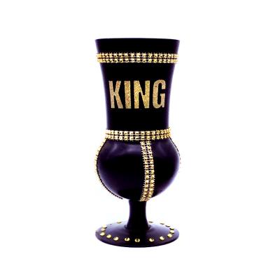 China Viable/Stocked Glass Party Cup Black Goblet Birthday Goblet Pimp Cup Letter Goblet Glass for sale