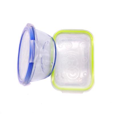 China Heatable Thickened Transparent Glass Microwave Oven Lunch Box Food Preservation Box With Lid Glass Bowl for sale