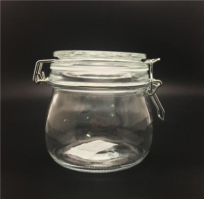 China 500ml Viable Glass Jar With Lid for sale