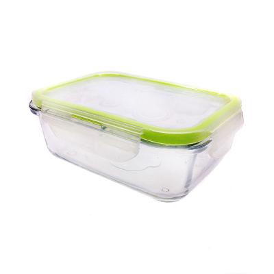 China Heatable Leak-proof Vegetable Crisper Food Fresh Food Environmental Protection Storage Container Safe Glass Crisper for sale