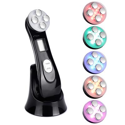 China Skin Rejuvenation 5 in 1 Electroporation Photon Microcurrent RF Led Facial Beauty Device Your Face Sounds Familiar RF Facial Device for sale