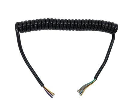 China Machine Spiral Coiled Paracord With Double PET Jacketed Cable Type C USB Cable For Mechanical Keyboard Connector Aviator for sale