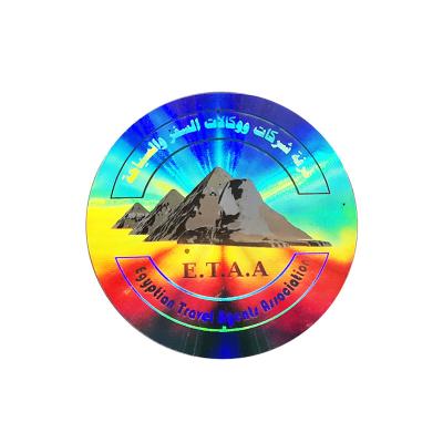 China Guangzhou City Holographic Offer Adhesive Custom Logo Made Round 3d Laser Printed Holographic Paper Stickers With Hologram for sale