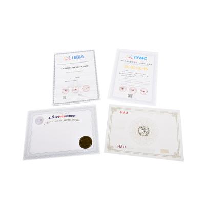 China High Security Factory Direct Sale Watermark Degree Certificate Paper Anti-Counterfeiting/Anti-Copy Printing Custom Clear Paper Security Certificate for sale