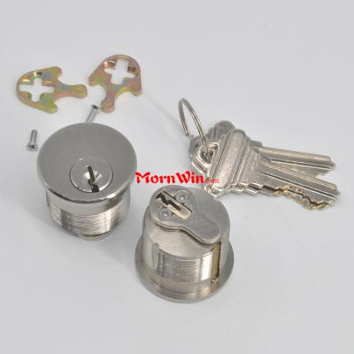 China High Security Quality Satin Key Computer Key Rounded Chrome Door Mortise Lock Brass Or Normal Cylinder for sale