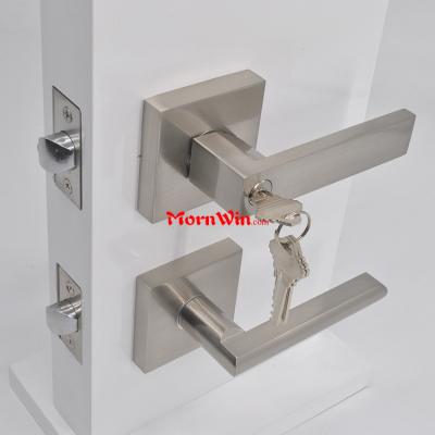 China High Security Good Quality Zinc Alloy Heavy Duty Front Door Lever Handle Tubular Door Lock for sale