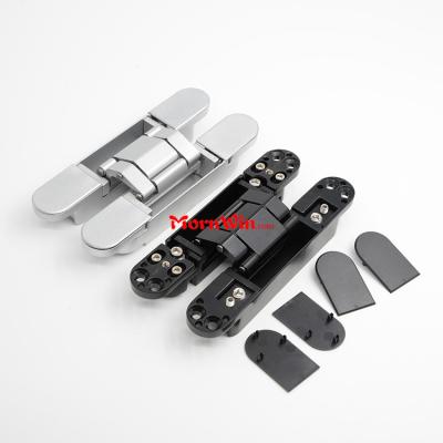 China Modern 3D Entry Zinc Alloy Concealed Invisible Concealed Door Hinges For Flush Doors for sale