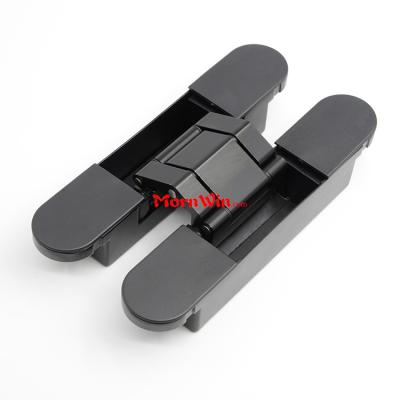 China Modern Hot Selling Black Zinc Alloy Heavy Duty Adjustable 3D Invisible Concealed Concealed 100 Kg Wooden Door Hinges for sale