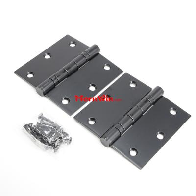 China Modern High Quality 3.5 Inch Black Stainless Steel Furniture Door Hinges From Wood Frame for sale