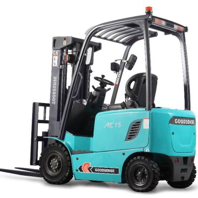 China Factory China Brand 1T/1.5T With Quality Curtis Controller Material Handling Four Wheel Electric Forklift for sale