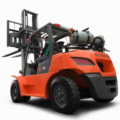 China Factory FY50 Big 5Ton With USA GM Engine Duel Fuel LPG Forklift From USA for sale