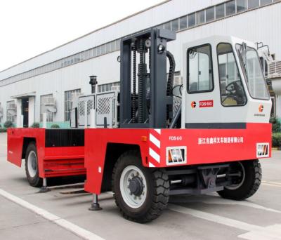 China 6.0 Ton Diesel Side Loader Forklift 6000 for sale