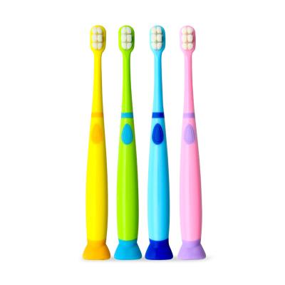 China BANNER Soft Silicone Kids Stand Up Toothbrush With Toothbrush Case for sale