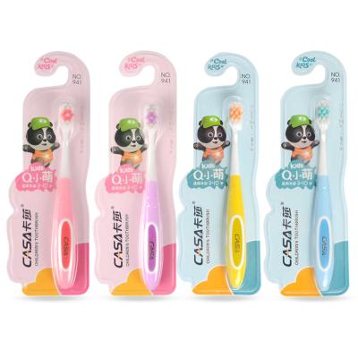 China MAISON Ultra Soft Colorful Kids Toothbrush With Ultra Soft Bristles 1pc Blister Card Packing for sale