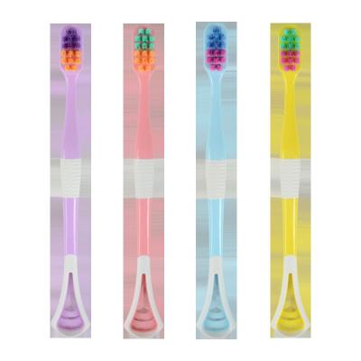 China For Home Use HOME Manufacturing Wholesale Toothbrush With Tongue Scraper For Oral Hygiene for sale