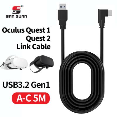 China 5v3A VR Cable Left Right Angled 90 Degree Search Link USB C Cable For VR for sale