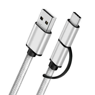 China MP3/MP4 Player 2 in 1 Micro USB USB Cable 3 in 1 Fast Charging Cable for Android Phone Charger Cable for sale