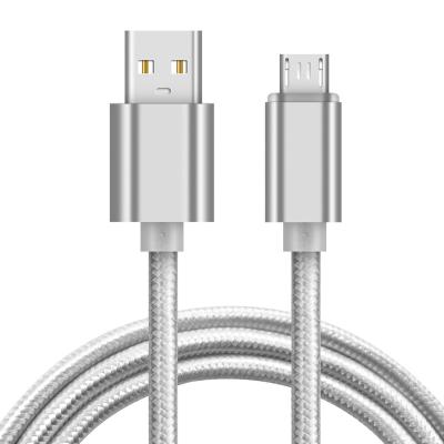 China MP3/MP4 Player Phone Data Cable OEM 1m/2m Nylon Braided Phone Cable Micro Charging Usb Cable 2.4A Fast Charging Mobile Phone for sale