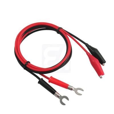 China Brass 6MM Terminal With 40MM Crocodile Clip Electrical Safety Test Lead Cable for sale