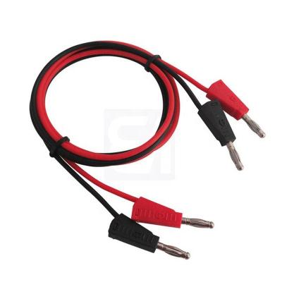 China Flexible 4MM Stackable Dual Brass Banana Plug Cable Test Lead Set for sale