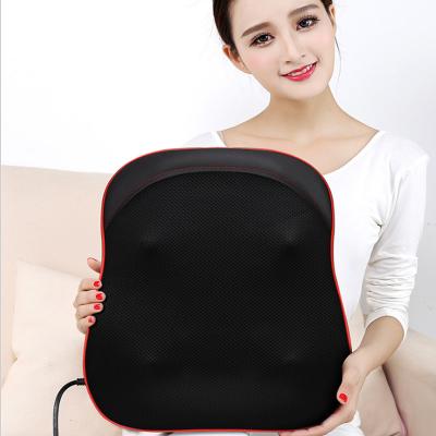 China Hot Sale Waist Massager Back Pain Relief Shiatsu Waist Massager Portable Electric Kneading Vibrating Lumbar Pillow for Car and Home for sale