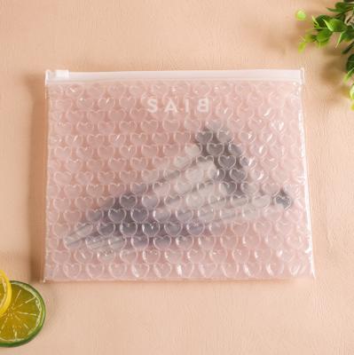 China Cosmetics Shakeproof Bubble Ziplock Bag for sale