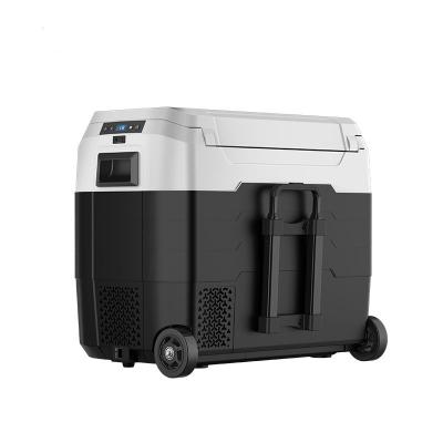 China China Bulk Price Hotel Compressor Portable Cooler 12 Volt Mini Home Car Refrigerator 50L Portable Car Fridge With Wheels for sale