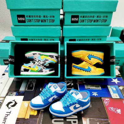 China Other creative trend AJ 3D mini basketball shoe model DIP car ornaments handmade DEWU display model dip sneakers ornament for sale