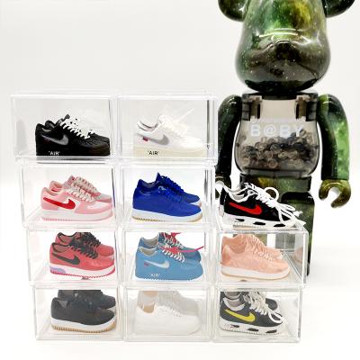 China Other Hot-selling dustproof other box af1 sneakers car part display decoration mini top AJ shoe Air Force model transparent for sale