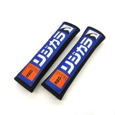 China Racing JDM Culture Car Seat Belt Shoulder Pad Customize Pair Safety Cover For Kid And Adult for sale