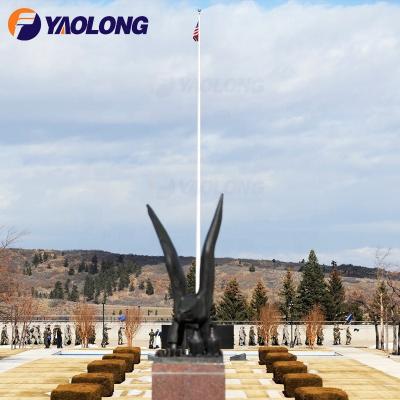 China Outdoor Yaolong 18M 20M Aluminum Alloy Flagpole Rope Sectional Flagpole Flag Post for Sale for sale