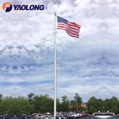 China Yaolong 80M Flagpole Stainless Steel External Outdoor Post National Flag Halyard Aluminum Commercial Flag Pole for sale