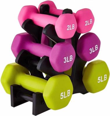 China Plastic Dip In Dumbbell 0.5/1/1.5/2/3/4/5kg Wholesale Fitness Exercise Yoga Small Dumbbell For Women for sale