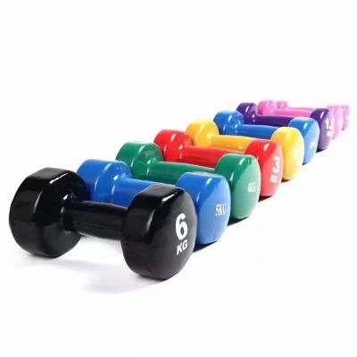 China Plastic Dip In Dumbbell Factory Wholesale Soft Outdoor Yoga Dumbbell Vinyl Fitness Women Dumbbells for sale