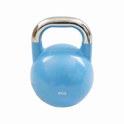 China Custom Weight Kettlebell Logo Steel Kg Sports Gym Universal Home Competition Fitness Kettlebell Set With Handle for sale