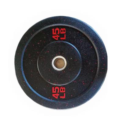 China Universal High-Elasticity Hi-Times Weigh To Plate Custom Durable 45lb Circular Bumper Plates for sale