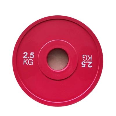 China Universal Hot Selling Sport Fitness Color Weight Dish Red Change 2.5kg Plates Weightlifting for sale