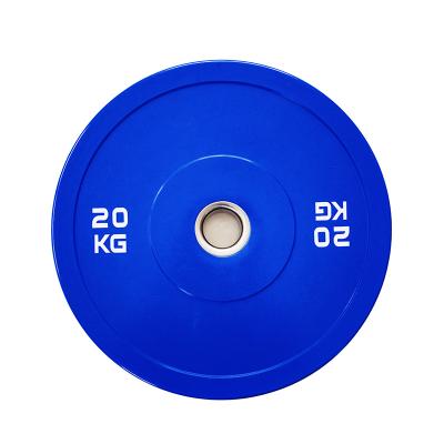 China Universal Wholesale Tasteless Exercise Plates Durable Weight 20kg Bumper Plate Fitness for sale