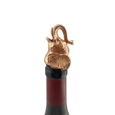 China Make Wine Pouring Like The Master Factory Wine Pourer 3D Elephant Pourer Corks Customizable Metal Wholesale Direct for sale